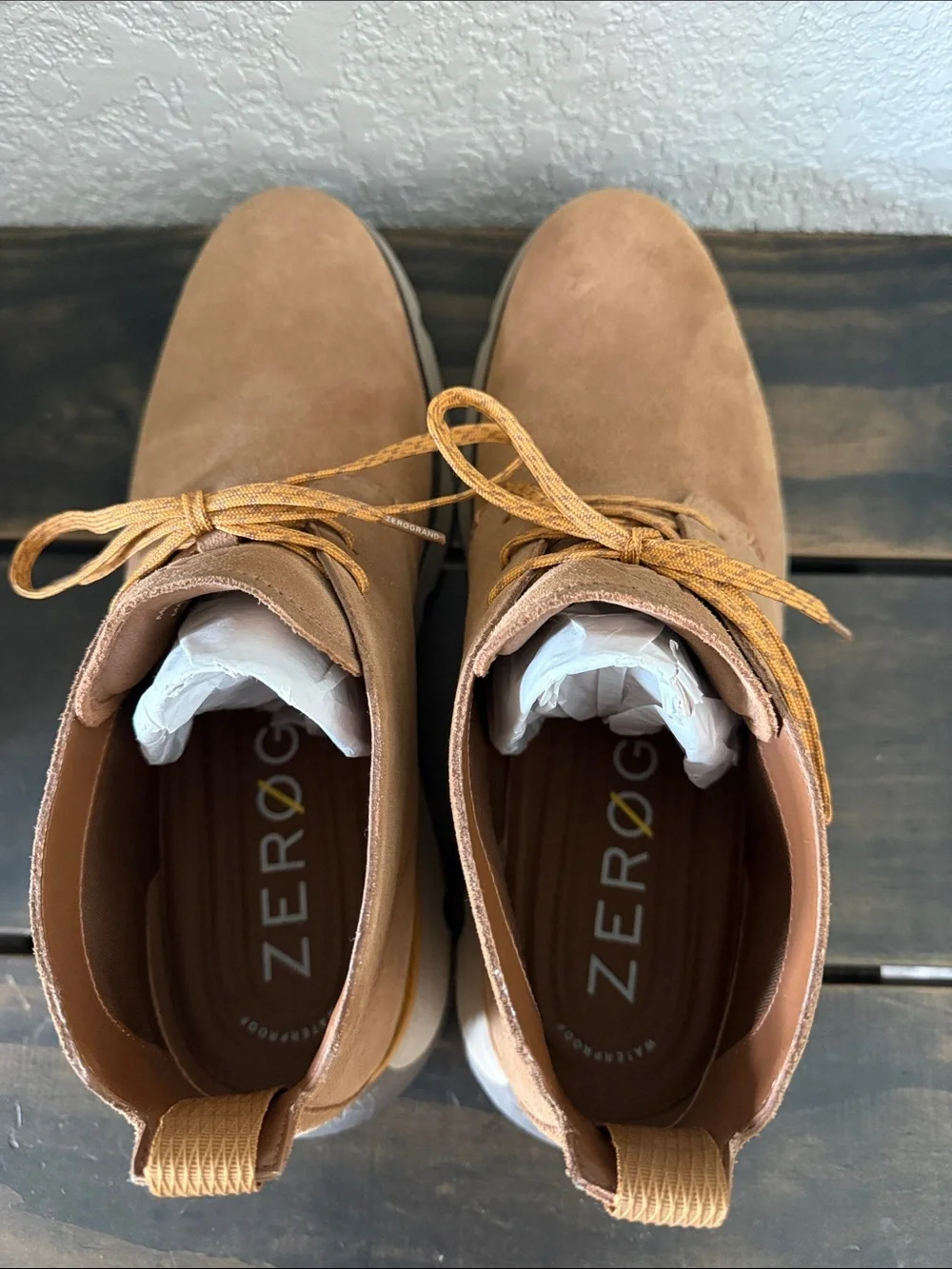 Cole Haan Tan Suede Chukka Boots